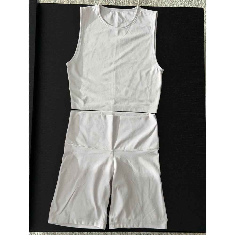Aritzia TnAction Butter 7" Shorts & Crop Tank Set Pink Size S - Picture 8 of 10